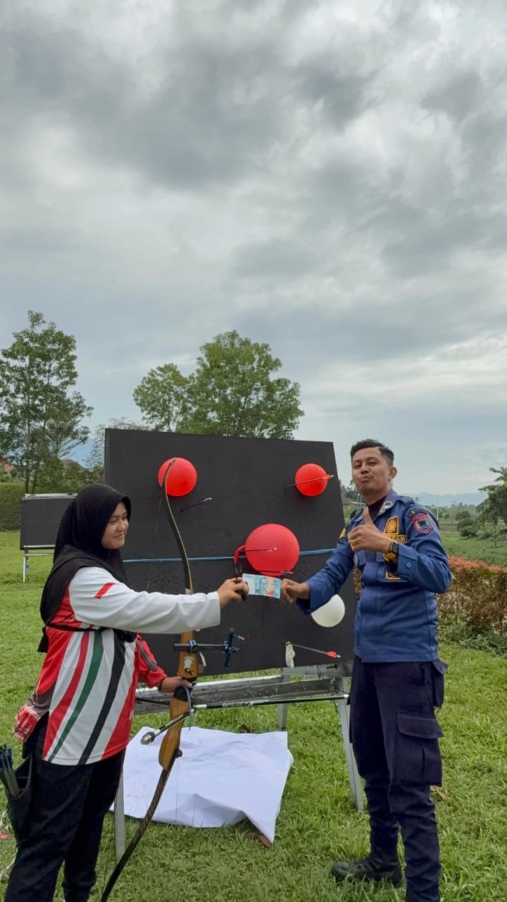 Sesi latihan target balon